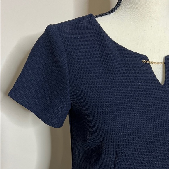 🔵🅿️🌀Vintage Talbots Elegant Navy Blue Dress - Picture 7 of 12